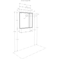 Зеркальный шкаф AQUATON Стоун 80 белый 1A228302SX010