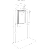Зеркальный шкаф AQUATON Стоун 60 Сосна арлингтон 1A231502SX850 00053809
