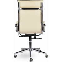 Офисное кресло BRABIX PREMIUM Kayman EX-532, экокожа, хром, бежевое S-0428 532544