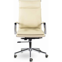 Офисное кресло BRABIX PREMIUM Kayman EX-532, экокожа, хром, бежевое S-0428 532544