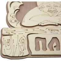 Табличка для бани Банная линия С легким паром 21.5x21 см, береза 12-621