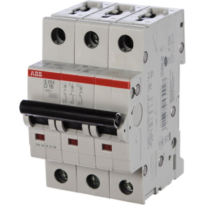 Автоматический выключатель ABB 3-полюсной S203 D16 2CDS253001R0161