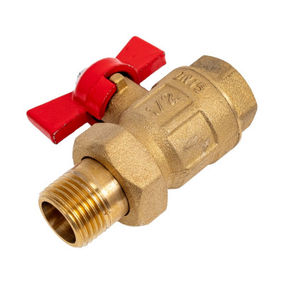 Кран шаровой ГАЛЛОП Креп 332 Ду15 Ру16, м/американка, полнопроходной, бабочка 103225 007-6769