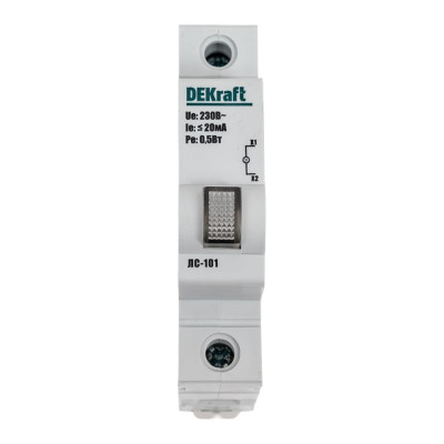 Сигнальная лампа Dekraft ЛС101-1Р-WHI-LED 18010DEK