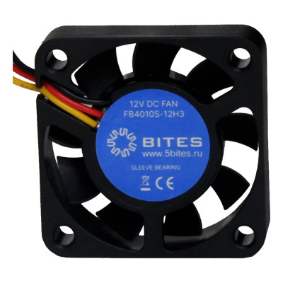 Вентилятор 5bites 40x40x10мм, подшипник скольжения, 6000rpm, 23 дБ, 3pin FB4010S-12H3
