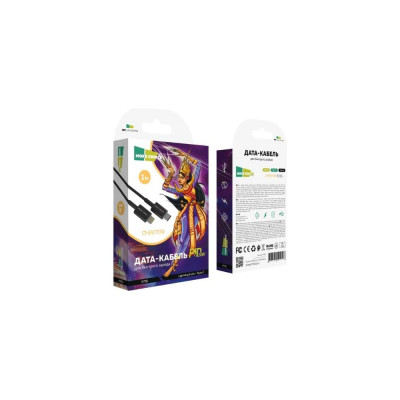 Дата-кабель More Choice Smart USB 2.4A PD30W быстрая зарядка для Lightning 8-pin Type-C TPE 1м K71Si Black