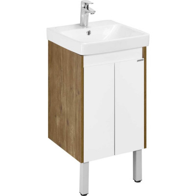 Тумба AQUATON Сканди Doors 45 Белый/Дуб Рустикальный (без умывальника Адриана-45) 00085325