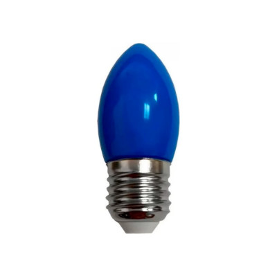 Светодиодная лампа Ecola Candle led color 2,0w, 220v, e27, blue, свеча, синяя, матовая, колба, 82x37 C7TB20ELY