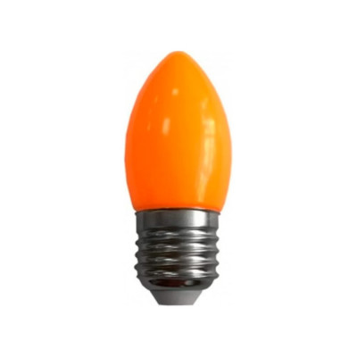 Светодиодная лампа Ecola Candle led color 2,0w, 220v, e27, orange, свеча, оранжевая, матовая, колба, 82x37 C7TY20ELY