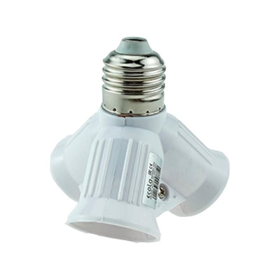 Переходник Ecola Base с цоколя e27 на 3хe27, белый A7W37WEAY