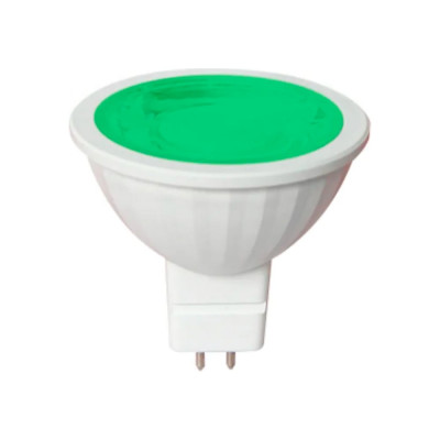 Светодиодная лампа Ecola Mr16 led color 9,0w, 220v, gu5.3, green, зеленый, насыщенный цвет, прозрачная, 47x50 M2CG90ELT