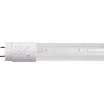 Светодиодная лампа Ecola T8 premium, g13, led, 21,0w, 220v, 4000k, с поворотными цоколями, прозрачное стекло, 1213x26 упак.инд.цв./8/24) CQ8V21ELB