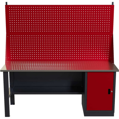 Слесарный однотумбовый верстак IRONMEBEL worky wk-0 1900 с двойным экраном M-IM00157K