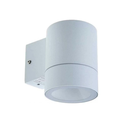 Накладной светильник Ecola 8003a Gx53, led, ip65, прозрачный, цилиндр, металл, 1 x gx53, белый матовый, 114x140x90 FW53C1ECH