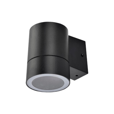 Накладной светильник Ecola 8003a Gx53, led, ip65, прозрачный, цилиндр, металл, 1 x gx53, черный, 114x140x90 FB53C1ECH