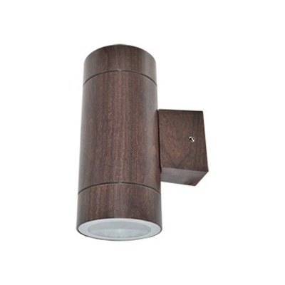 Накладной светильник Ecola 80013a Gx53, led, ip65, прозрачный, цилиндр, металл, 2 x gx53, темное дерево, 205x140x90 FW53B2ECH