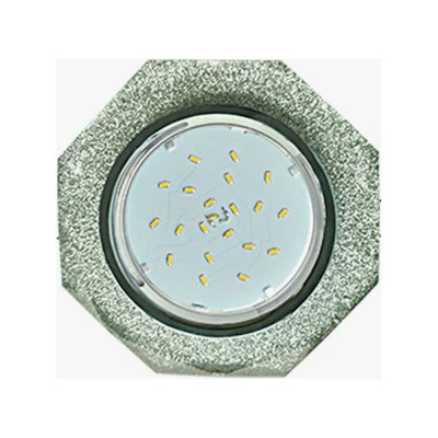 Светильник Ecola Gx53 h4 5312 glass стекло 8-угольник с прямыми гранями хром - серебряный блеск 38x133 к+ FS538AECH