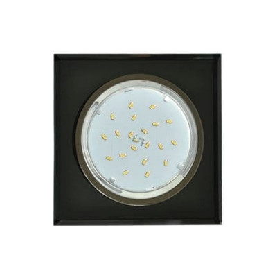 Светильник Ecola Gx53 h4 5311 glass стекло квадрат скошенный край черный хром - черный 38x120x120 к+ FN53SNECH