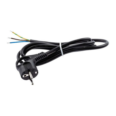 Шнур сетевой с вилкой ЭРА U-3x1,5-5m-B с заземлением 5м ПВС 3x1,5мм2 черный Б0048711