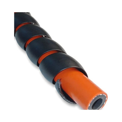 Спиральная пластиковая защита PARLMU HPS-25-C11 полипропилен высокой очистки, размер 25, выпуклая поверхность, цвет черный, длина отрезка 2 м PR2600900
