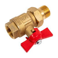 Кран шаровой ГАЛЛОП Креп 332 Ду15 Ру16, м/американка, полнопроходной, бабочка 103225 007-6769