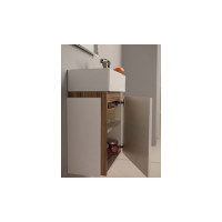 Тумба AQUATON Эклипс М46 эбони светлый, правый, раковина Эрис 46 00019506