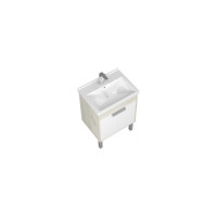 Тумба AQUATON Флай 60 белый, дуб крафт, Умывальник Миранда-60 00056766
