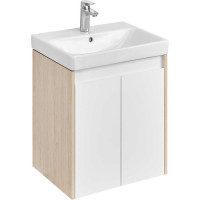 Тумба AQUATON Сканди Doors 55 Белый/Дуб Верона (без умывальника Адриана-55) 00085326