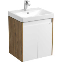 Тумба AQUATON Сканди Doors 55 Белый/Дуб Рустикальный (без умывальника Адриана-55) 00085328