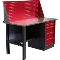 Слесарный однотумбовый верстак IRONMEBEL worky wk-5 1400 с экраном M-IM00132K