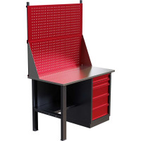 Слесарный однотумбовый верстак IRONMEBEL worky wk-5 1200 с двойным экраном M-IM00117K