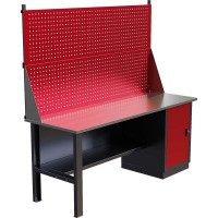 Слесарный однотумбовый верстак IRONMEBEL worky wk-0 1900 с двойным экраном M-IM00157K