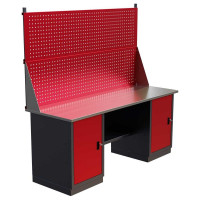 Слесарный двухтумбовый верстак с двойным экраном IRONMEBEL worky wk-0/wk-0 1900 M-IM00197K