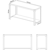 Металлический стол ООО Металекс серия KIT 750x1100x600 мм, одна полка 201014