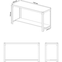 Стол металлический ООО Металекс серия KIT 750x1100x400 мм, одна полка, ОЧ 201164
