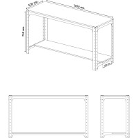 Металлический стол ООО Металекс серия KIT 750x1300x500 мм, одна полка 201010