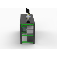 Стол металлический ООО Металекс Metalex KIT, 750x1600x600, с боковыми полками 201081
