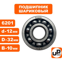 Шариковый подшипник UNITED PARTS 6201 сепаратор металл (открытый) 90-0805