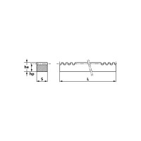 Рейка зубчатая TECHNIX прямозубая: 80x80, L=2000, мм M=8 CR39200 CR39200TECHNIX