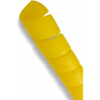 Спиральная пластиковая защита PARLMU SG-24-F12-k-5 полипропилен, размер 24, плоская поверхность, цвет желтый, длина 5 м PR0200400-5
