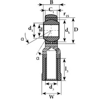 Шарнирный наконечник ISKRA TSF10CX1,25SS-ISKRA