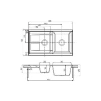 Кухонная Мойка AQUATON Делия 87 Графит NEW 00054639 1A716232DE210