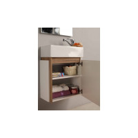 Тумба AQUATON Эклипс М46 эбони свет.Лев. Раковина Эрис 46 00019988 1A172801EK49L