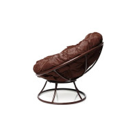 Кресло M-GROUP ПАПАСАН без ротанга коричневое, коричневая подушка 12010205