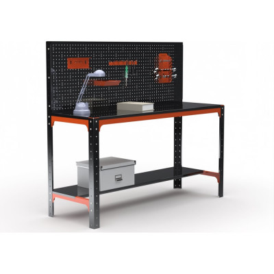 Стол металлический ООО Металекс серия KIT 750x1200x400 + перфопанель с комплектом аксессуаров), О, рост Ч , рост 201201