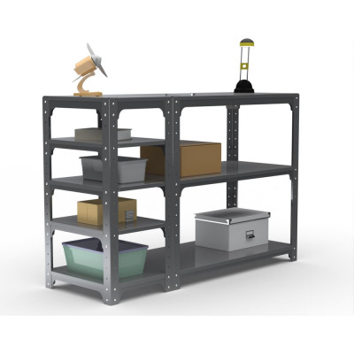 Стол-верстак ООО Металекс Metalex KIT 950х1000х400 мм, с боковыми полками, серый 204985