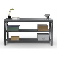 Стол металлический ООО Металекс серия KIT 750х1000х600 две полки, серый, рост 201355