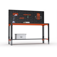 Стол металлический ООО Металекс серия KIT 750x1200x400 + перфопанель с комплектом аксессуаров), О, рост Ч , рост 201201