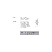 Звёздочка для цепи ACE 06B-1 Z=21 со ступицей, HT, под расточку, 00-00049123