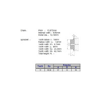 Звёздочка для цепи ACE 10B-1 Z=11 со ступицей, HT, под расточку, 00-00049152